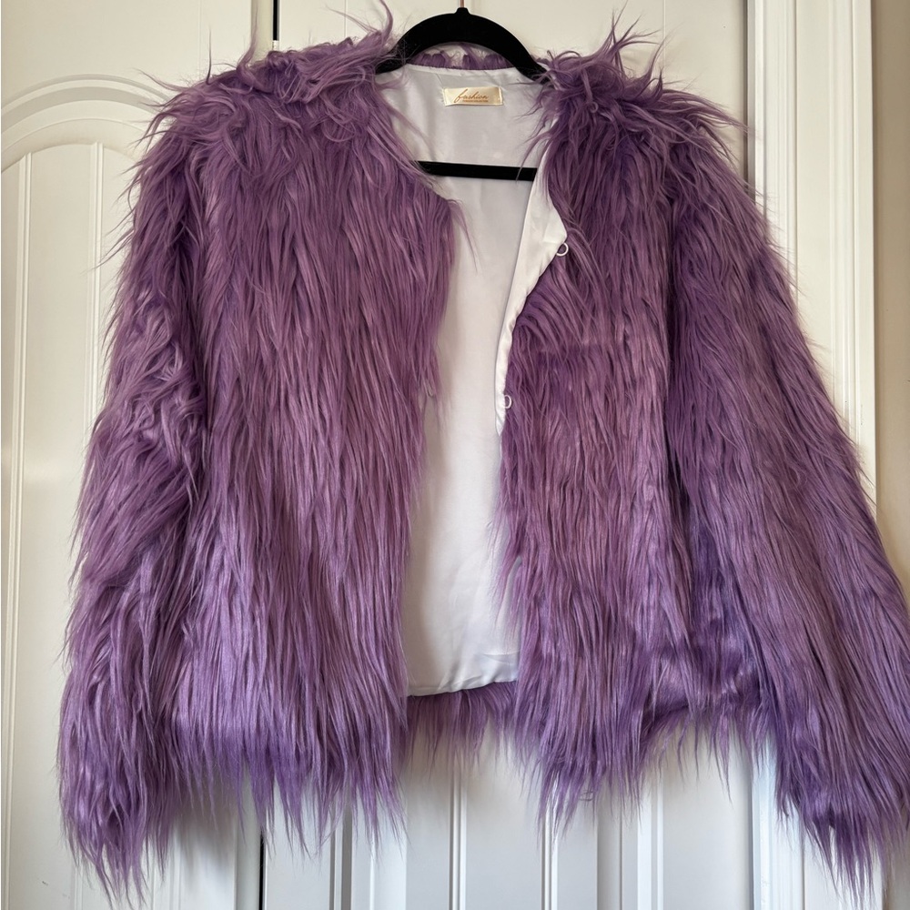 Lavender Faux Fur Jacket